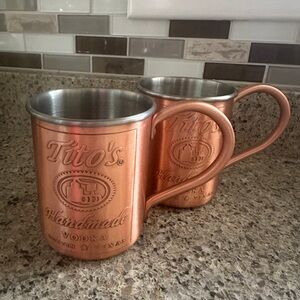 2 Tito's Copper Moscow Mule Mugs